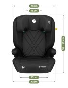 Tulano Scaun auto copii cu isofix 2in1 I-Size Joy 45 Black 100-150 cm cu spatar detasabilcertificat ECE R129tetiera reglabila 14 pozitii sistem protectie impact lateral SIP2 parasolare auto incluse