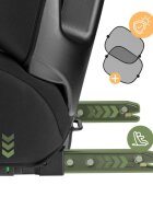 Tulano Scaun auto copii cu isofix 2in1 I-Size Joy 45 Black 100-150 cm cu spatar detasabilcertificat ECE R129tetiera reglabila 14 pozitii sistem protectie impact lateral SIP2 parasolare auto incluse