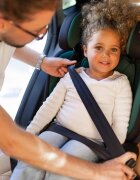 Tulano Scaun auto copii cu isofix 2in1 I-Size Joy 45 Green 100-150 cm cu spatar detasabilcertificat ECE R129tetiera reglabila 14 pozitii sistem protectie impact lateral SIP2 parasolare auto incluse