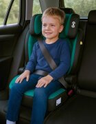 Tulano Scaun auto copii cu isofix 2in1 I-Size Joy 45 Green 100-150 cm cu spatar detasabilcertificat ECE R129tetiera reglabila 14 pozitii sistem protectie impact lateral SIP2 parasolare auto incluse