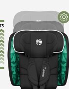 Tulano Scaun auto copii cu isofix Zooma 55 BlackGreen i-Size 76-150 cmSIP GuardFixstructura pliabila compatibila aviontetiera cu spuma de memorie si inaltime reglabila4 pozitii inclinare spatargeanta inclusa