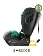 Tulano Scaun auto copii cu isofix Zooma 55 BlackGreen i-Size 76-150 cmSIP GuardFixstructura pliabila compatibila aviontetiera cu spuma de memorie si inaltime reglabila4 pozitii inclinare spatargeanta inclusa