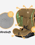Tulano Scaun auto copii cu isofix Zooma 55 BlackGreen i-Size 76-150 cmSIP GuardFixstructura pliabila compatibila aviontetiera cu spuma de memorie si inaltime reglabila4 pozitii inclinare spatargeanta inclusa