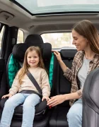 Tulano Scaun auto copii cu isofix Zooma 55 BlackGreen i-Size 76-150 cmSIP GuardFixstructura pliabila compatibila aviontetiera cu spuma de memorie si inaltime reglabila4 pozitii inclinare spatargeanta inclusa