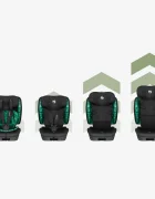 Tulano Scaun auto copii cu isofix Zooma 55 BlackGreen i-Size 76-150 cmSIP GuardFixstructura pliabila compatibila aviontetiera cu spuma de memorie si inaltime reglabila4 pozitii inclinare spatargeanta inclusa