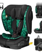 Tulano Scaun auto copii cu isofix Zooma 55 BlackGreen i-Size 76-150 cmSIP GuardFixstructura pliabila compatibila aviontetiera cu spuma de memorie si inaltime reglabila4 pozitii inclinare spatargeanta inclusa