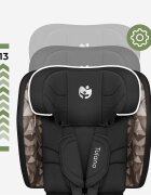 Tulano Scaun auto copii cu isofix Zooma 55 BlackTaupe i-Size 76-150 cmSIP GuardFixstructura pliabila compatibila aviontetiera cu spuma de memorie si inaltime reglabila4 pozitii inclinare spatargeanta inclusa