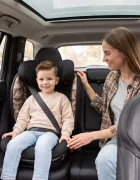 Tulano Scaun auto copii cu isofix Zooma 55 BlackTaupe i-Size 76-150 cmSIP GuardFixstructura pliabila compatibila aviontetiera cu spuma de memorie si inaltime reglabila4 pozitii inclinare spatargeanta inclusa