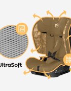 Tulano Scaun auto copii cu isofix Zooma 55 BlackTaupe i-Size 76-150 cmSIP GuardFixstructura pliabila compatibila aviontetiera cu spuma de memorie si inaltime reglabila4 pozitii inclinare spatargeanta inclusa