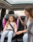 Tulano Scaun auto copii cu isofix Zooma 55 GreyPink i-Size 76-150 cmSIP GuardFixstructura pliabila compatibila aviontetiera cu spuma de memorie si inaltime reglabila4 pozitii inclinare spatargeanta inclusa