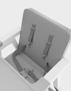 Tulano Scaun de masa copii Morsel 25 GreyWhite pliabil ultra compact 9cm tavita reglabila centuri de siguranta greutate admisa 15 kg