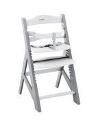 Tulano Scaun de masa copii multifunctional 4-in-1 Morsel 40 GreyWhite structura din lemn rezistent11 nivele de inaltime tavita dublarecomandat 6luni-12 anigreutate admisa 40 kg