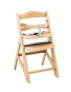 Tulano Scaun de masa copii multifunctional 4-in-1 Morsel 40 Natural structura din lemn rezistent11 nivele de inaltime tavita dublarecomandat 6luni-12 anigreutate admisa 40 kg