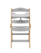 Tulano Scaun de masa copii multifunctional 4-in-1 Morsel 45 NaturalGrey structura din lemn rezistentpliabil9 nivele de inaltime tavita dublarecomandat 6luni-12 anigreutate admisa 40 kg