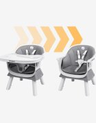Tulano Scaun de masa transformabil 9in1 pentru copii Morsel 50 Grey multifunctionalmasuta cu placa lego