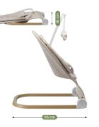 Tulano Sezlong balansoar Moon 50 Beige cu spatar reglabil in 4 pozitiipernuta reductorcentura de sigurantasezut anatomicbara cu jucariipliere compactabaza antiderapantatapiterie UltraSoft