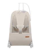 Tulano Sezlong balansoar Moon 50 Beige cu spatar reglabil in 4 pozitiipernuta reductorcentura de sigurantasezut anatomicbara cu jucariipliere compactabaza antiderapantatapiterie UltraSoft