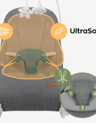 Tulano Sezlong balansoar Moon 50 Grey cu spatar reglabil in 4 pozitiipernuta reductorcentura de sigurantasezut anatomicbara cu jucariipliere compactabaza antiderapantatapiterie UltraSoft