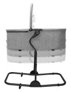 Tulano Sezlong balansoar multifunctional 4-in-1 Moon 35 Grey cu sistem de leganareutilizare tip patutspatar reglabil5 nivele de inaltimecenturi de sigurantasalteluta reductorcadru din otelbara cu jucarii