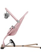 Tulano Sezlong balansoar pentru bebelusi Moon 30 Pink cu spatar reglabil in 4 pozitiicentura de sigurantasezut anatomicbara cu jucariipliere compactabaza antiderapantatapiterie UltraSoft