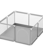 Tulano Tarc de joaca copii Cozy 20 Grey 130x130x65cmutilizare interiorexterior cadru metalic usa cu fermoar husa din plasa respirabila colturi rotunjite ventuze anti-alunecare geanta transport inclusa