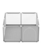 Tulano Tarc de joaca copii Cozy 20 Grey 130x130x65cmutilizare interiorexterior cadru metalic usa cu fermoar husa din plasa respirabila colturi rotunjite ventuze anti-alunecare geanta transport inclusa