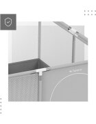 Tulano Tarc de joaca copii Cozy 20 Grey 130x130x65cmutilizare interiorexterior cadru metalic usa cu fermoar husa din plasa respirabila colturi rotunjite ventuze anti-alunecare geanta transport inclusa