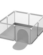 Tulano Tarc de joaca copii Cozy 20 Grey 130x130x65cmutilizare interiorexterior cadru metalic usa cu fermoar husa din plasa respirabila colturi rotunjite ventuze anti-alunecare geanta transport inclusa