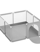 Tulano Tarc de joaca copii Cozy 20 Grey 130x130x65cmutilizare interiorexterior cadru metalic usa cu fermoar husa din plasa respirabila colturi rotunjite ventuze anti-alunecare geanta transport inclusa