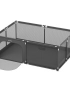 Tulano Tarc de joaca copii Cozy 22 Graphite 120x180x66cmutilizare interiorexterior cadru metalic usa cu fermoar husa din plasa respirabila colturi rotunjite ventuze anti-alunecare geanta transport inclusa