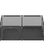Tulano Tarc de joaca copii Cozy 22 Graphite 120x180x66cmutilizare interiorexterior cadru metalic usa cu fermoar husa din plasa respirabila colturi rotunjite ventuze anti-alunecare geanta transport inclusa