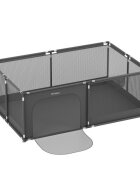 Tulano Tarc de joaca copii Cozy 22 Graphite 120x180x66cmutilizare interiorexterior cadru metalic usa cu fermoar husa din plasa respirabila colturi rotunjite ventuze anti-alunecare geanta transport inclusa