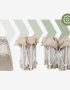 Tulano Tarc de joaca pliabil pentru copii Cozy 30 Beige utilizare interiorexterior usa cu fermoarpereti din plasa respirabila geanta transport