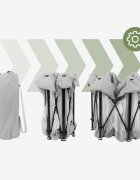 Tulano Tarc de joaca pliabil pentru copii Cozy 30 Grey utilizare interiorexterior usa cu fermoarpereti din plasa respirabila geanta transport