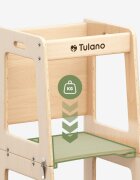 Tulano Turn de invatare multifunctional 3-in-1 Mooby 35 Natural cu structura rezistenta din MDF laminatmargini rotunjitetabla de desen integratabariera de sigurantagreutate admisa 60 kg