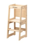 Tulano Turn de invatare multifunctional 3-in-1 Mooby 35 Natural cu structura rezistenta din MDF laminatmargini rotunjitetabla de desen integratabariera de sigurantagreutate admisa 60 kg
