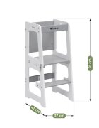Tulano Turn de invatare multifunctional 3-in-1 Mooby 35 White cu structura rezistenta din MDF laminatmargini rotunjitetabla de desen integratabariera de sigurantagreutate admisa 60 kg