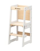 Tulano Turn de invatare multifunctional 3-in-1 Mooby 35 WhiteNatural cu structura rezistenta din MDF laminatmargini rotunjitetabla de desen integratabariera de sigurantagreutate admisa 60 kg