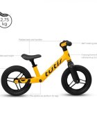 Tutis Bicicleta pentru copii fara pedale Albastru 12 inch cu sezut reglabil si suport picioare recomandata copiilor cu o inaltime de 90-115 cm scaun reglabil pe inaltime