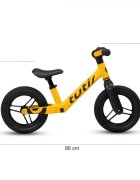 Tutis Bicicleta pentru copii fara pedale Galben 12 inch cu sezut reglabil si suport picioare recomandata copiilor cu o inaltime de 90-115 cm scaun reglabil pe inaltime