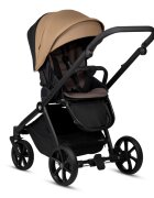 Tutis Carucior 2 in 1 Mio 3+ Beige 180 din piele sezut reversibil amortizoare duble maner reglabil accesorii incluse