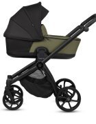 Tutis Carucior 2 in 1 Mio 3+ Olive 025 din piele sezut reversibil amortizoare duble maner reglabil accesorii incluse