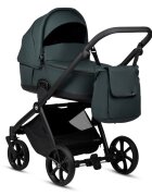 Tutis Carucior 2 in 1 Mio 3+ Pacific Green 240 din piele sezut reversibil amortizoare duble maner reglabil accesorii incluse