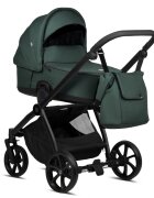 Tutis Carucior 2 in 1 Mio 3+ Pacific Green 240 din piele sezut reversibil amortizoare duble maner reglabil accesorii incluse