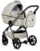 Tutis Carucior 2 in 1 Uno 5+ Black Sesame 168 din piele ecologica sezut reversibil spatar reglabil roti cu blocare bara detasabila accesorii incluse