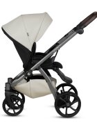 Tutis Carucior 2 in 1 Uno 5+ Black Sesame 168 din piele ecologica sezut reversibil spatar reglabil roti cu blocare bara detasabila accesorii incluse
