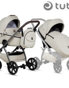 Tutis Carucior 2 in 1 Uno 5+ Black Sesame 168 din piele ecologica sezut reversibil spatar reglabil roti cu blocare bara detasabila accesorii incluse