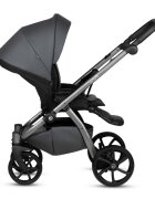 Tutis Carucior 2 in 1 Uno 5+ Licorice 166 din piele ecologica sezut reversibil spatar reglabil roti cu blocare bara detasabila accesorii incluse
