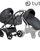 Tutis Carucior 2 in 1 Uno 5+ Licorice 166 din piele ecologica sezut reversibil spatar reglabil roti cu blocare bara detasabila accesorii incluse