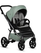 Tutis Carucior 2 in 1 Uno 5+ Sage 039 din piele ecologica sezut reversibil spatar reglabil roti cu blocare bara detasabila accesorii incluse